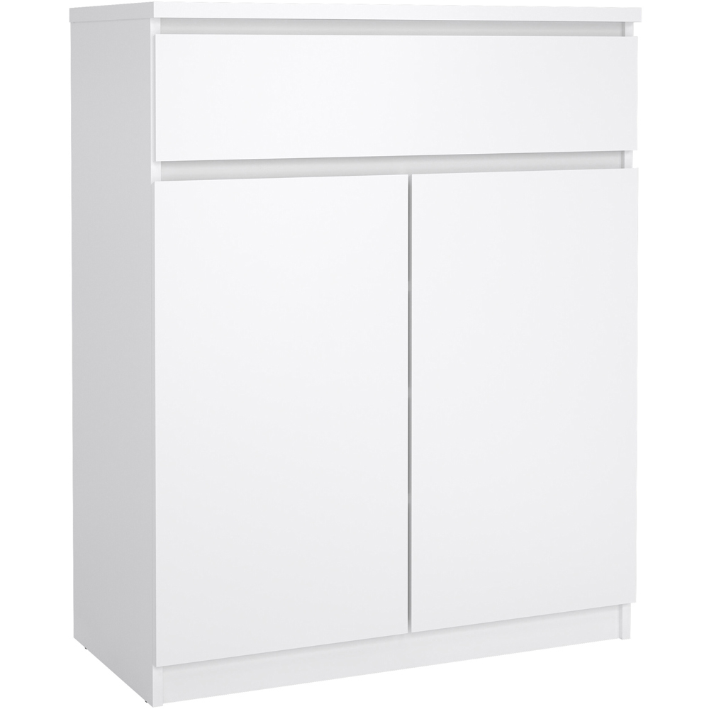 Florence 2 Door Single Drawer White High Gloss Sideboard Image 2