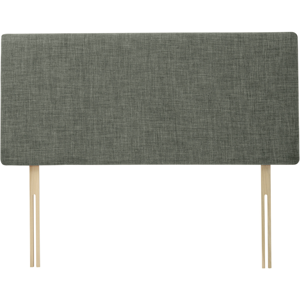 Bedmaster Valencia Double Charcoal Linen Plain Headboard Image 2