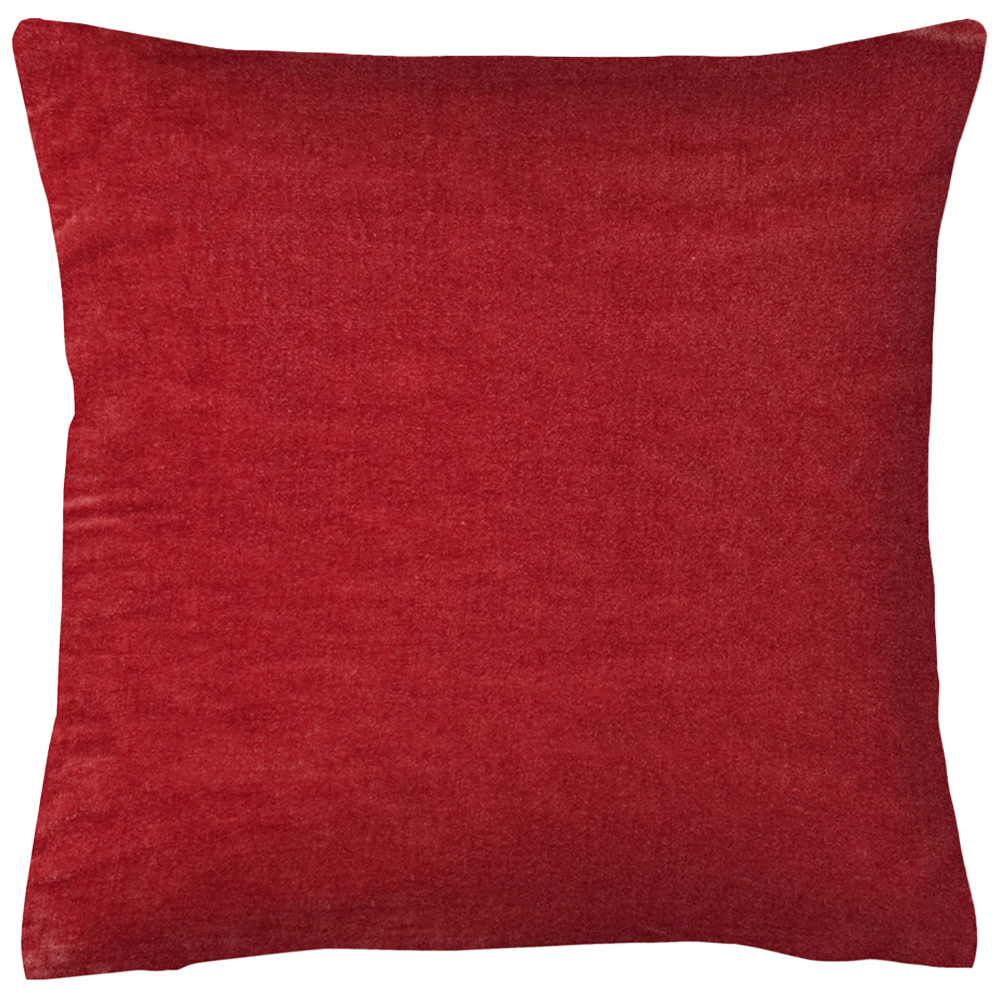 Intimates Grace Velvet Red Filled Cushion 56 x 56cm 2 Pack Image 1
