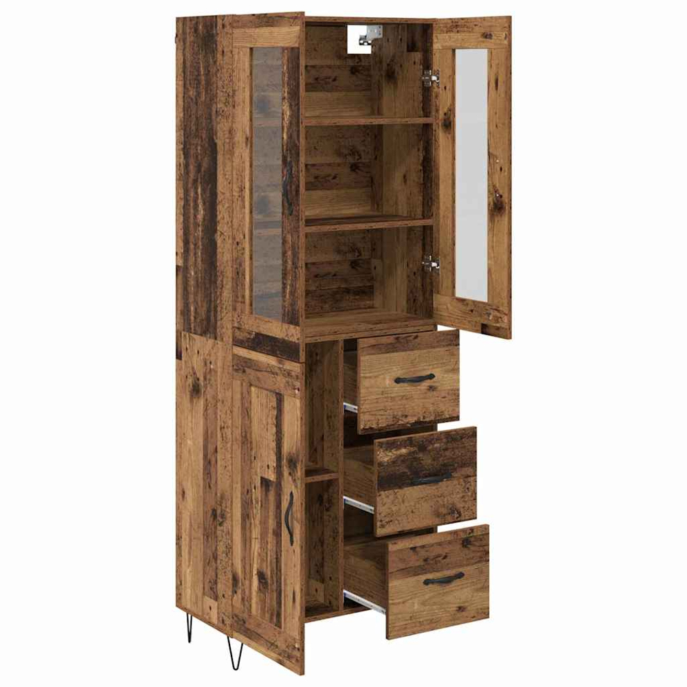 vidaXL 3 Door 3 Drawer Old Wood Sideboard Image 5
