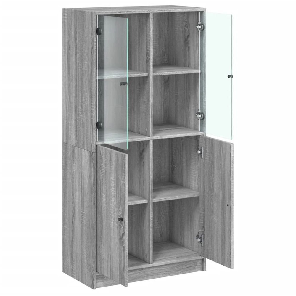 vidaXL 4 Door Grey Sonoma Highboard Image 6