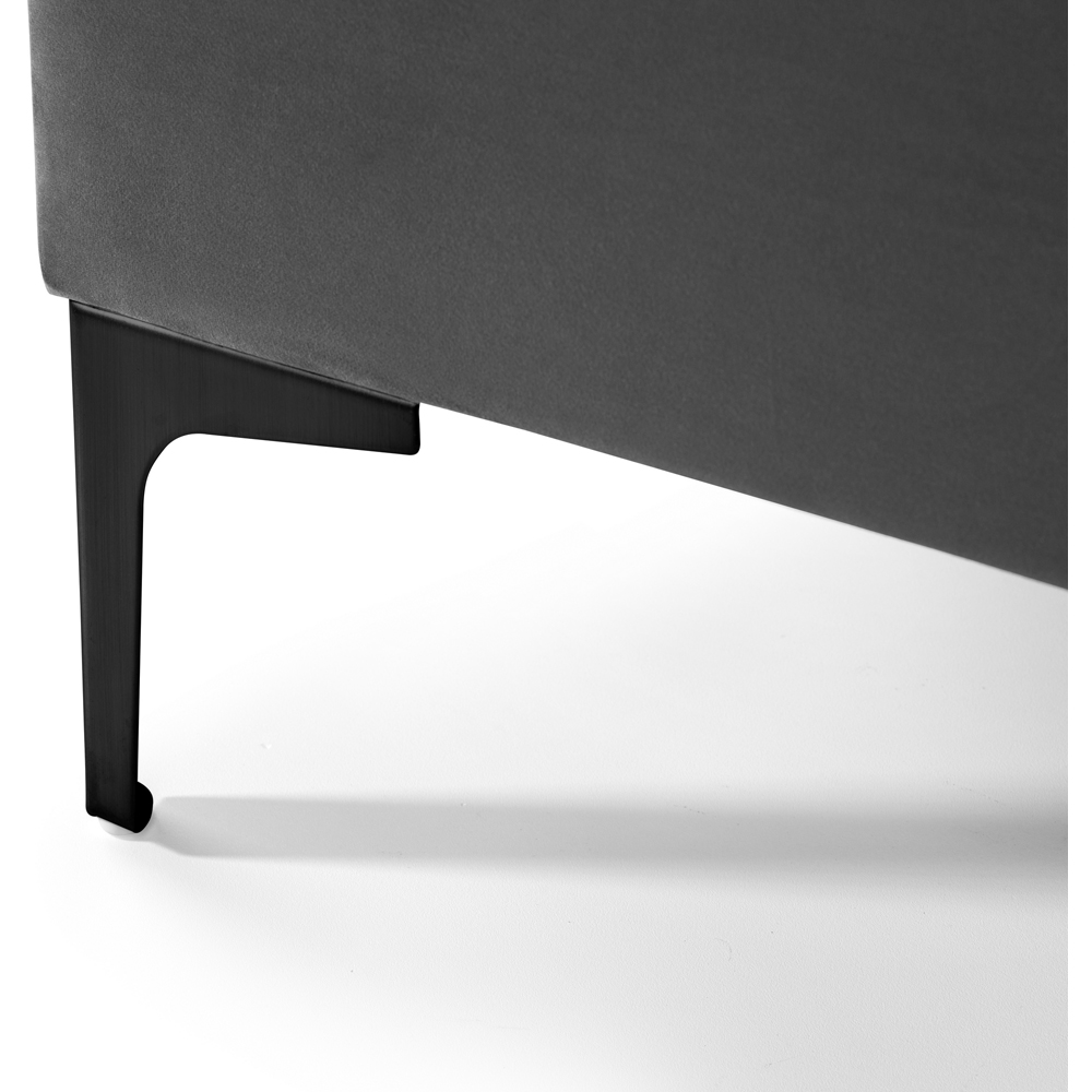 Julian Bowen Sanderson King Size Grey Velvet Bed Frame Image 5