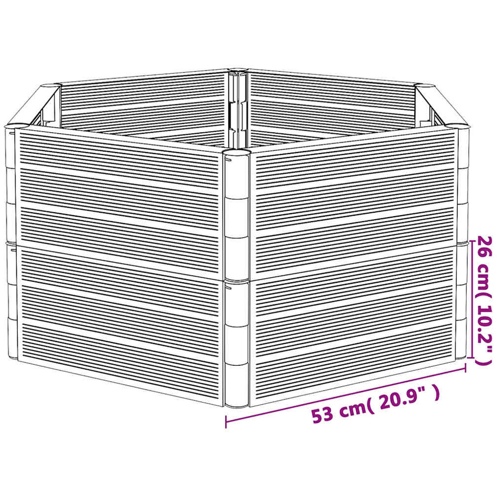 vidaXL Anthracite Polypropylene Modular Garden Planter Image 4