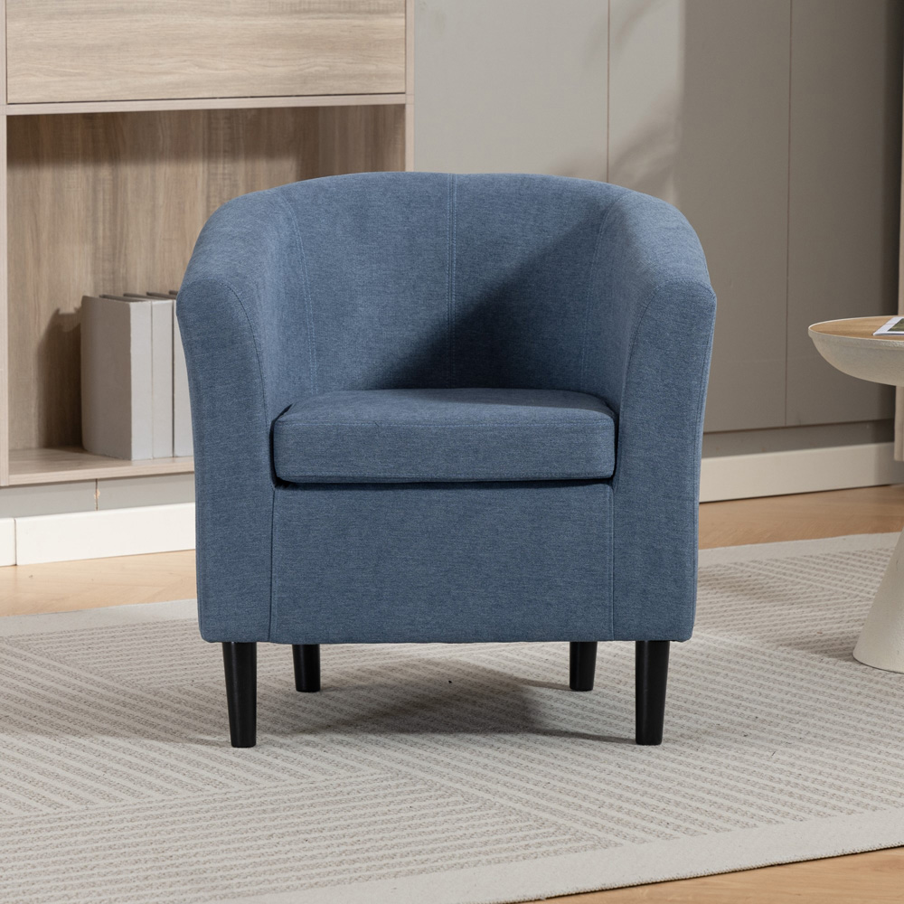 Artemis Home Beulah Light Denim Fabric Accent Chair Image 3