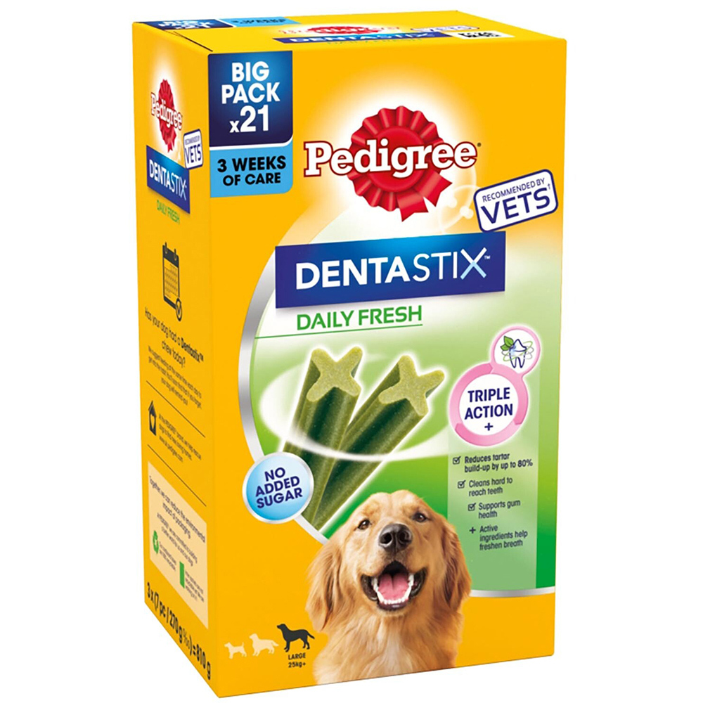 Pedigree Dentastix Fresh Daily Oral Care Small Adult Dog Stick Treat 810g 21 Pack Image 1