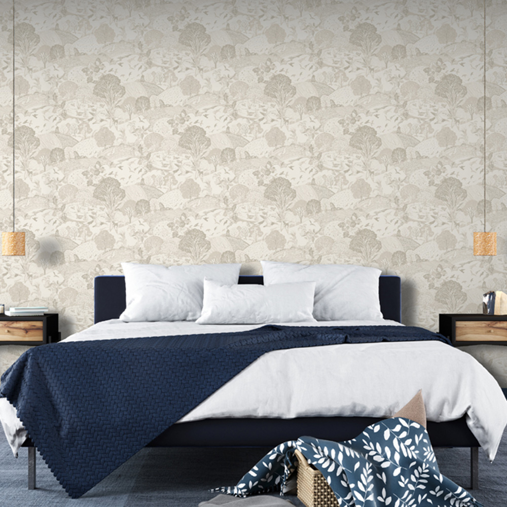 Arthouse Country Landscape Neutral Wallpaper Image 4