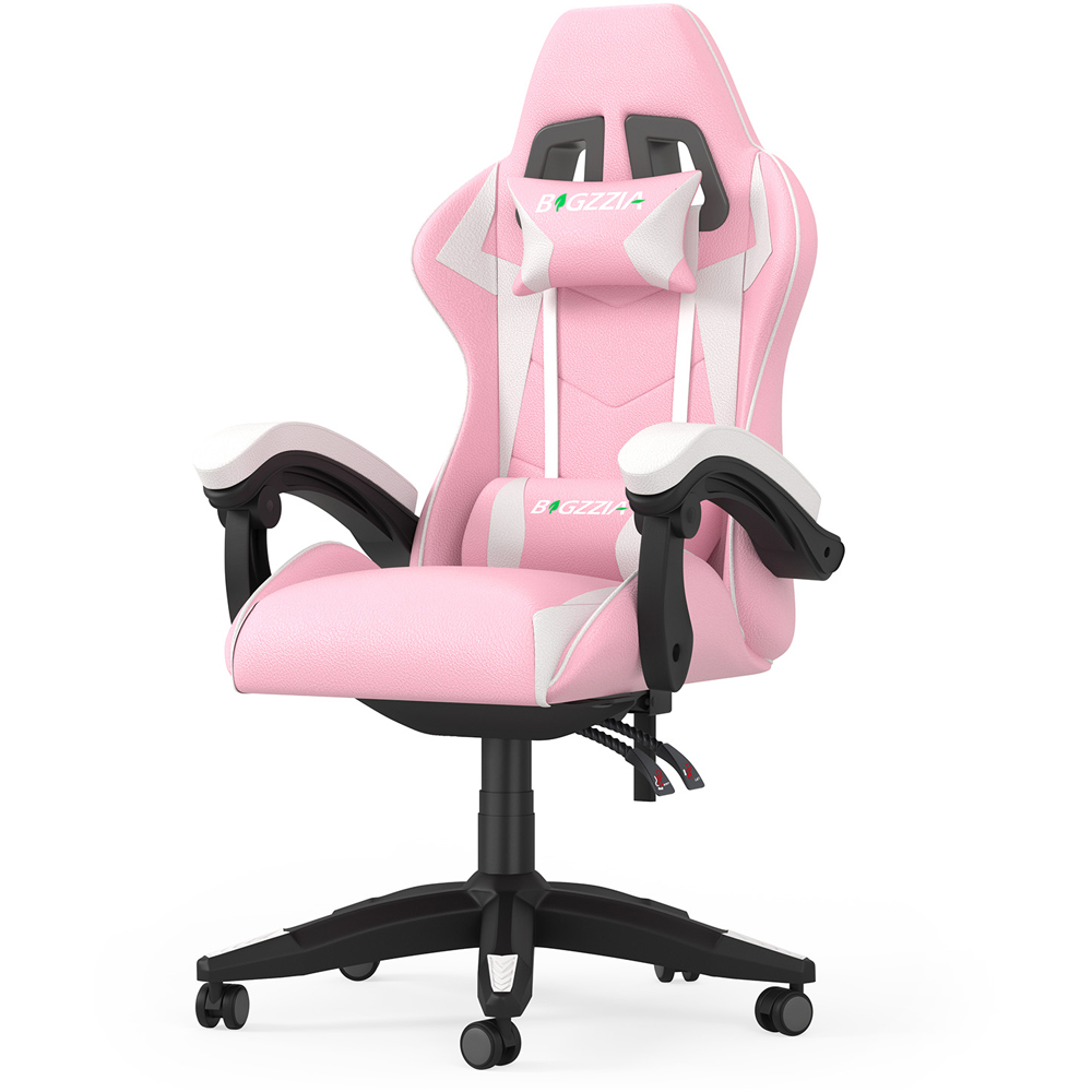 Rattrix Pink PU Leather Reclining High Back Gaming Chair with Headrest and Lumbar Support Image 2