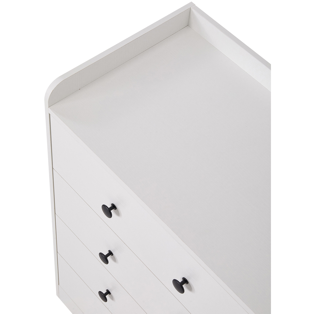 Living and Home 4 Drawer White Embossed Storage Cabinet Image 6