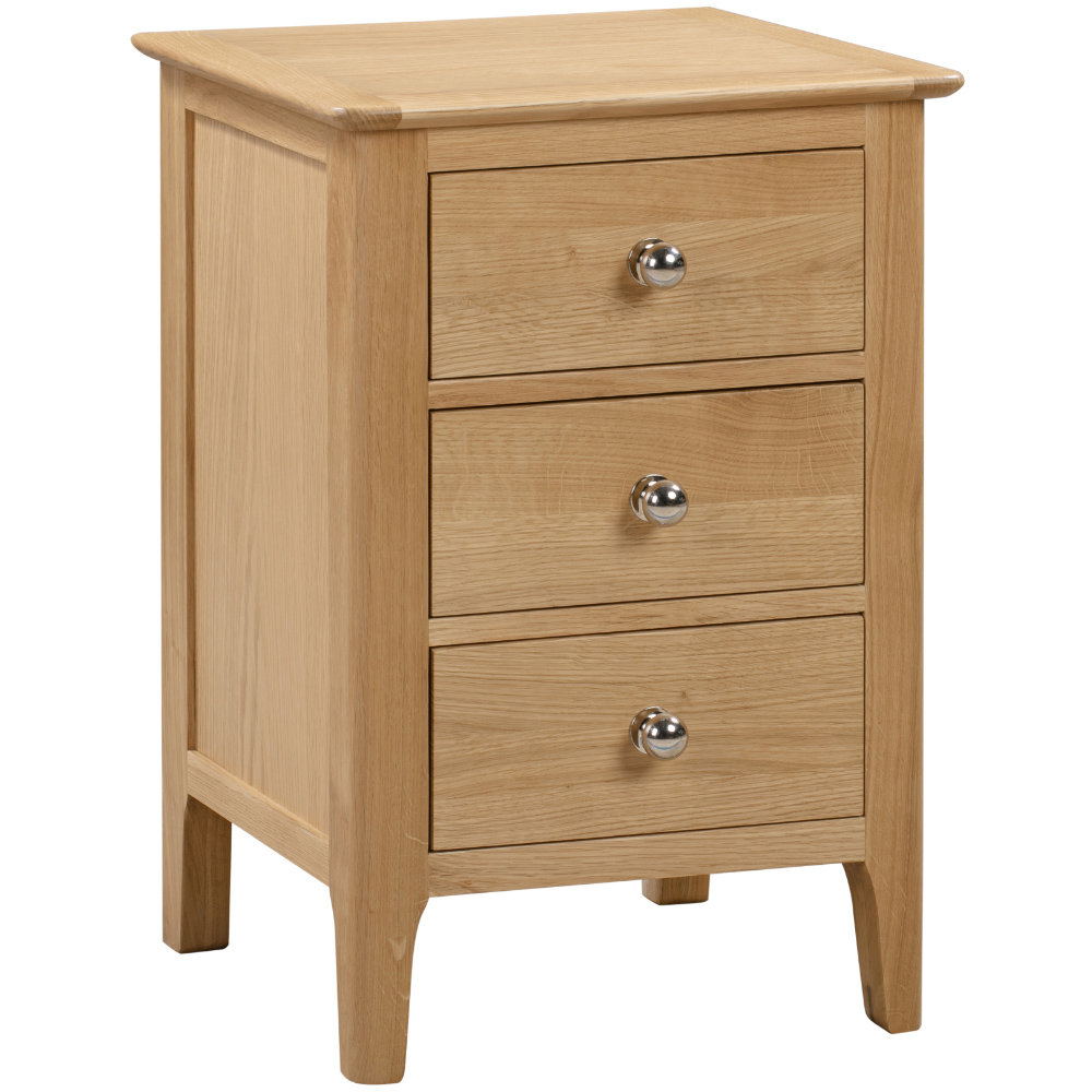 Julian Bowen Cotswold 3 Drawer Natural Bedside Table Image 2