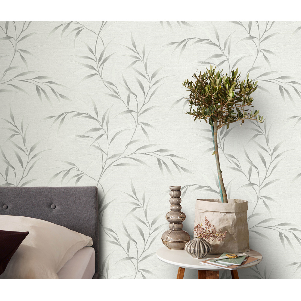 Erismann Yamato Light Grey Vinyl Wallpaper Image 6