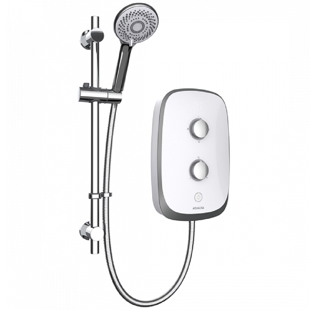 Aqualisa eVOLVE Satin Silver Electric Shower 8.5kW Image 2