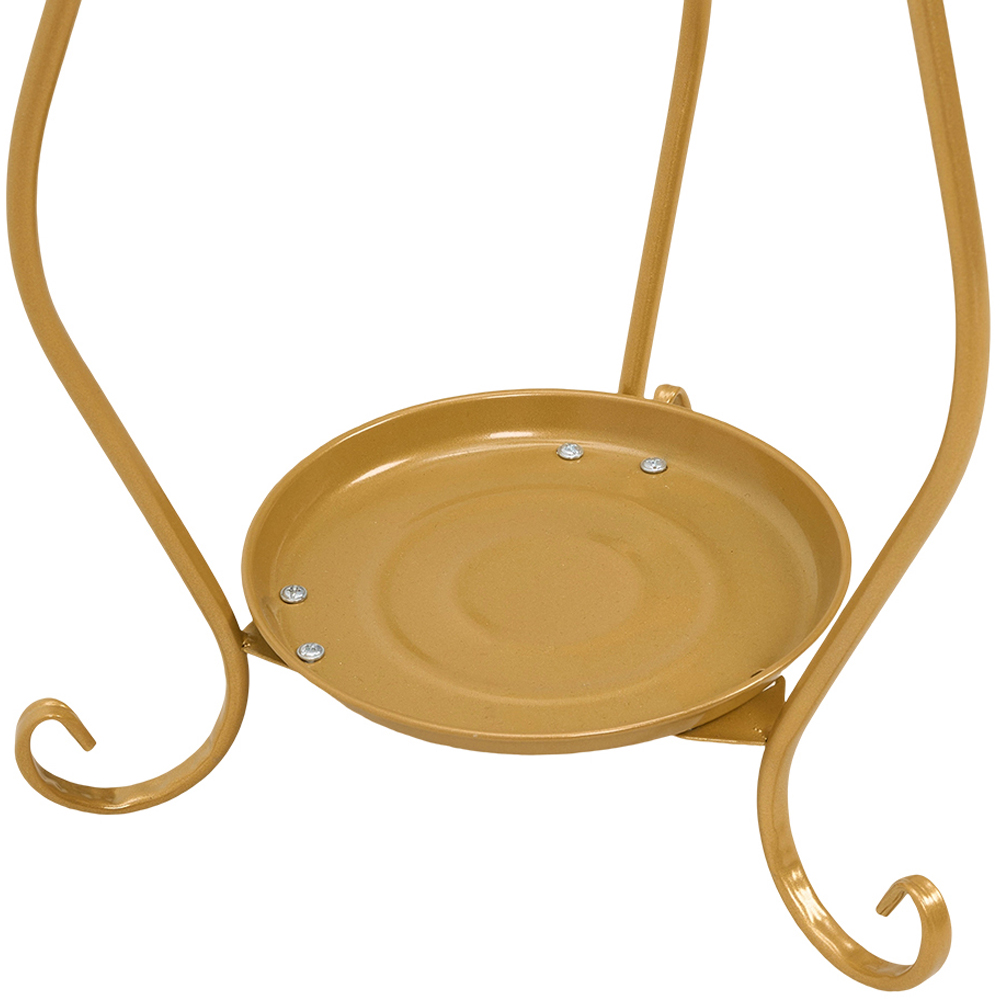 Living and Home 2 Shelf Gold Metal Plant Stand Image 4