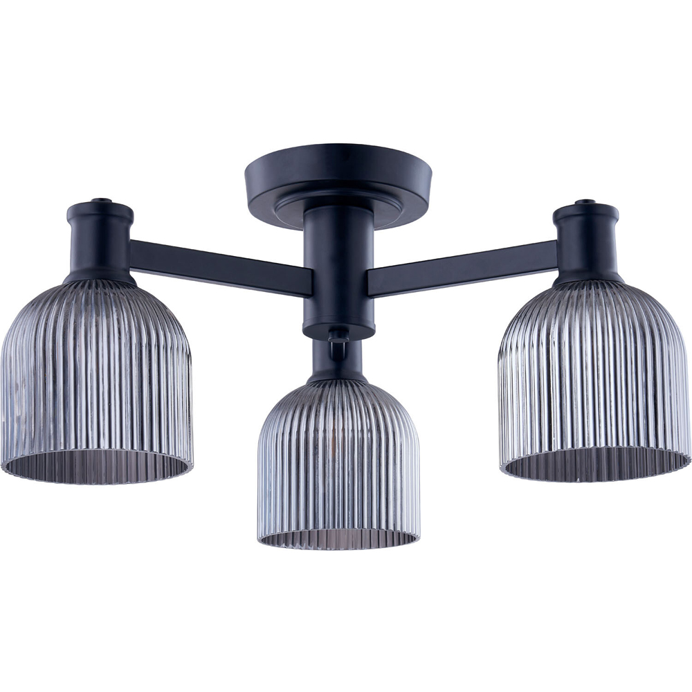Noah 3 Way Ceiling Light Fitting Matte Black Image 6