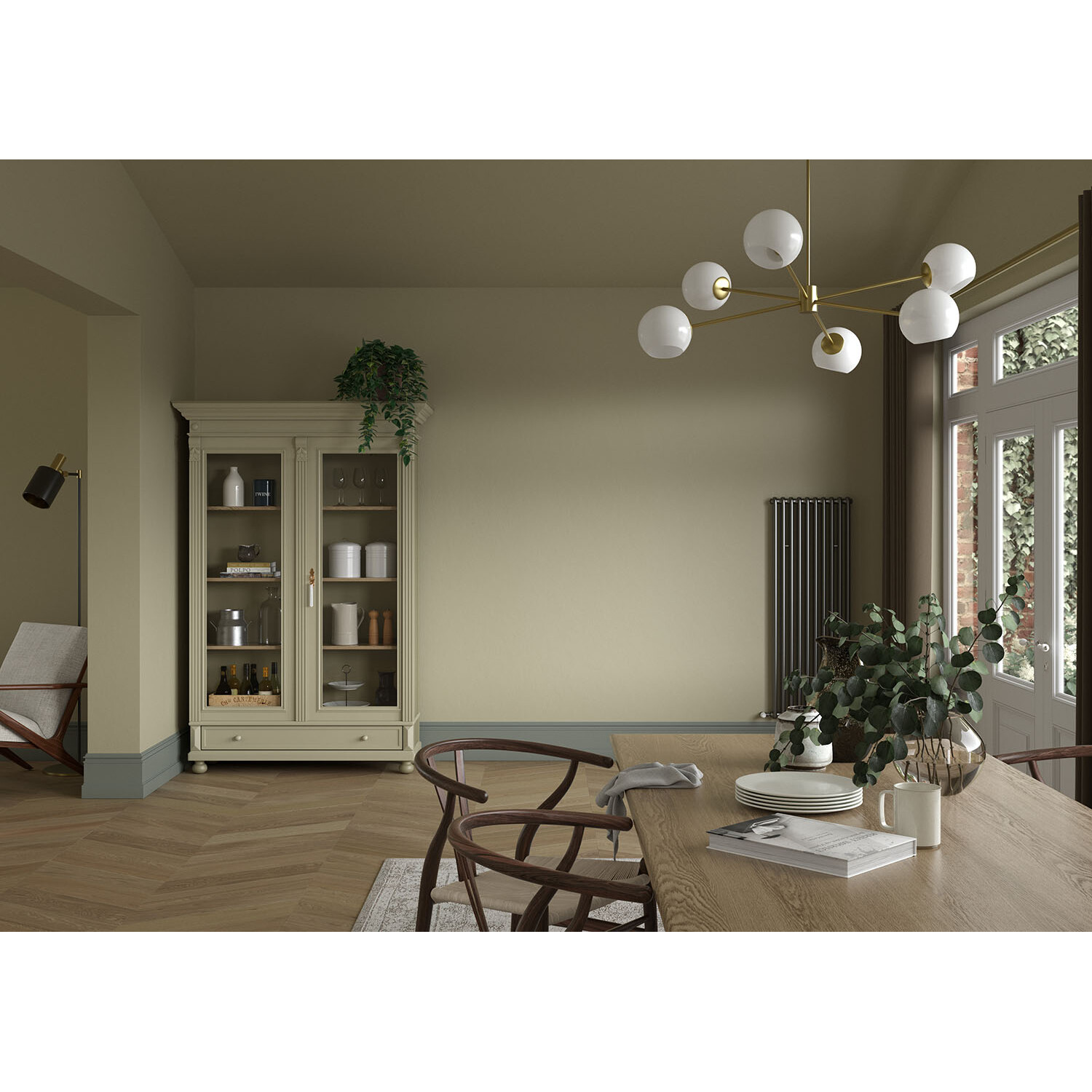 Dulux Heritage Walls and Ceilings Olive Tree Velvet Matt Emulsion Paint 2.5L Image 5