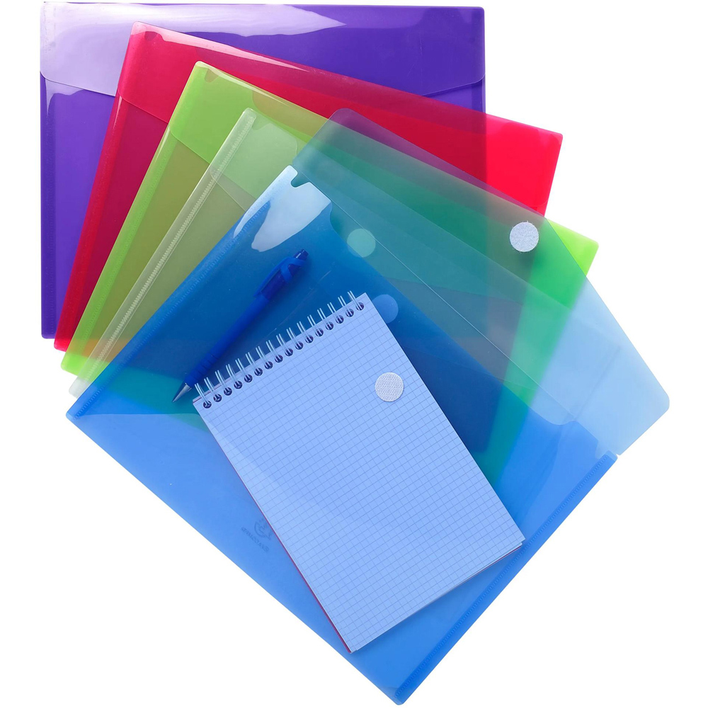 Exacompta A4 Multicolour PP Envelope Pocket 10 Pack Image 4