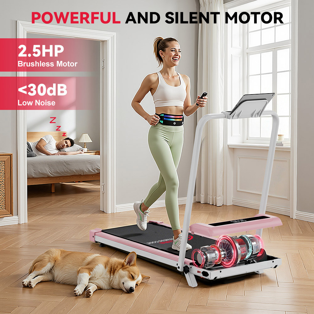 Rattrix Z3 Pink Manual Incline Foldable Treadmill Image 7