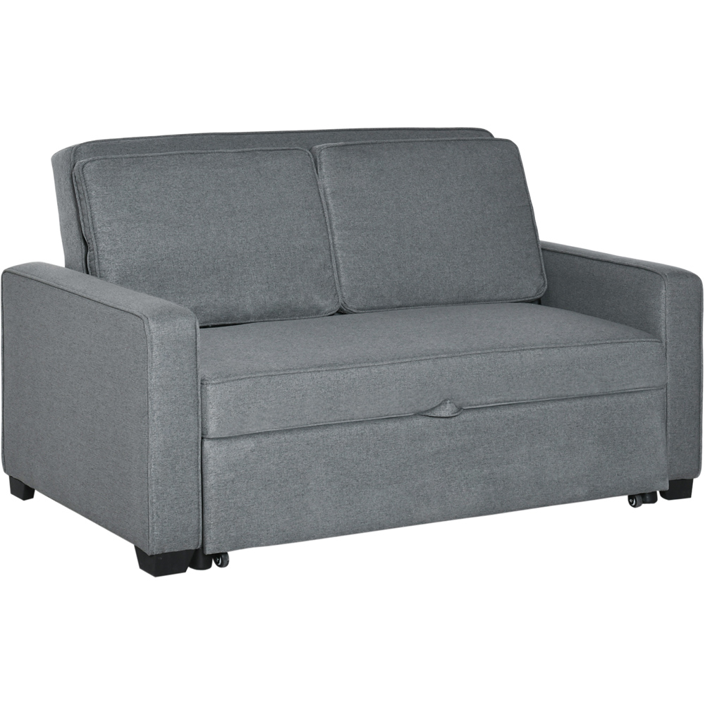 Portland Double Sleeper Grey Linen Touch Sofa Bed Image 2