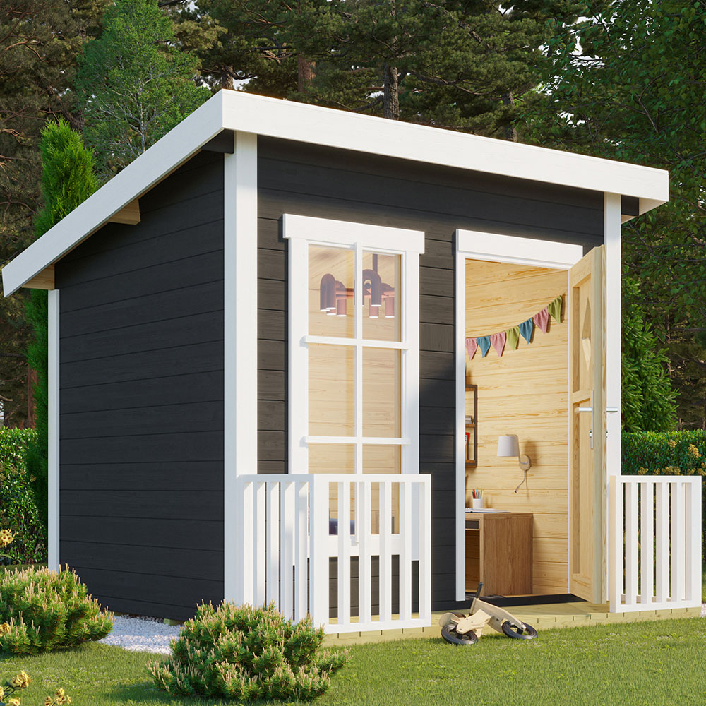 Norland Flipp 7.5 x 6.2ft Wooden Pent Log Cabin Image 3