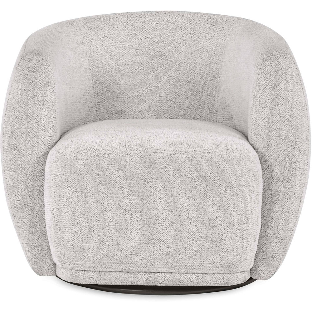 Julian Bowen Bowline Cream Chenille Barrel Design Upholstered Swivel Accent Chair Image 3