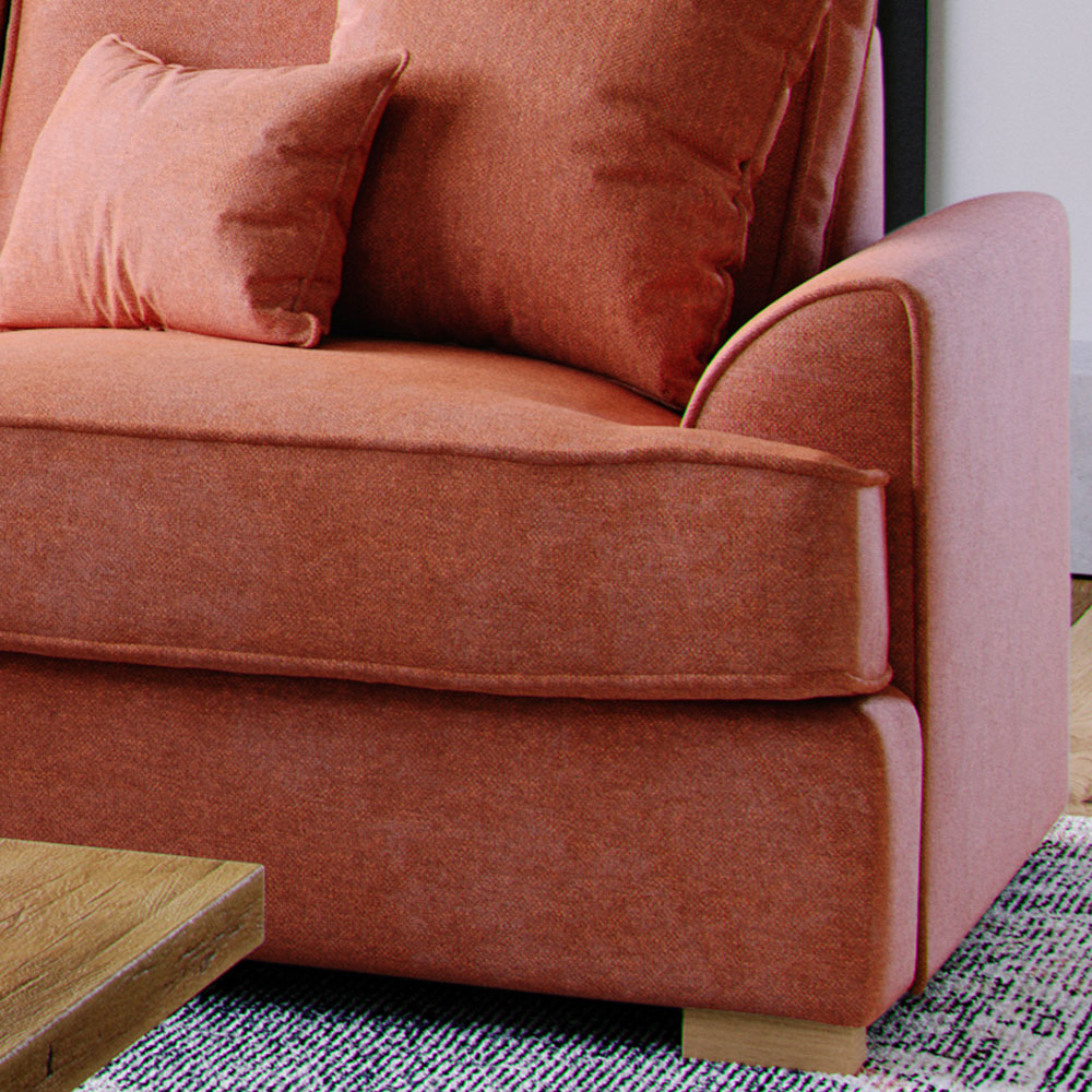 Alba City 5 Seater Ruby Fabric Left Hand Corner Sofa Image 4