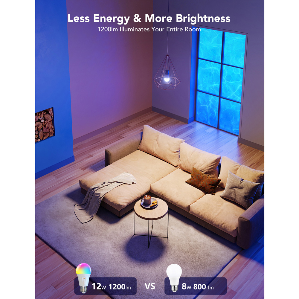 Govee RGBWW E27 Smart LED Bulb 2 Pack Image 6