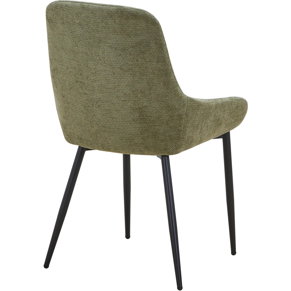Portland Valenza Olive Curved Back Dining Chair Image 6
