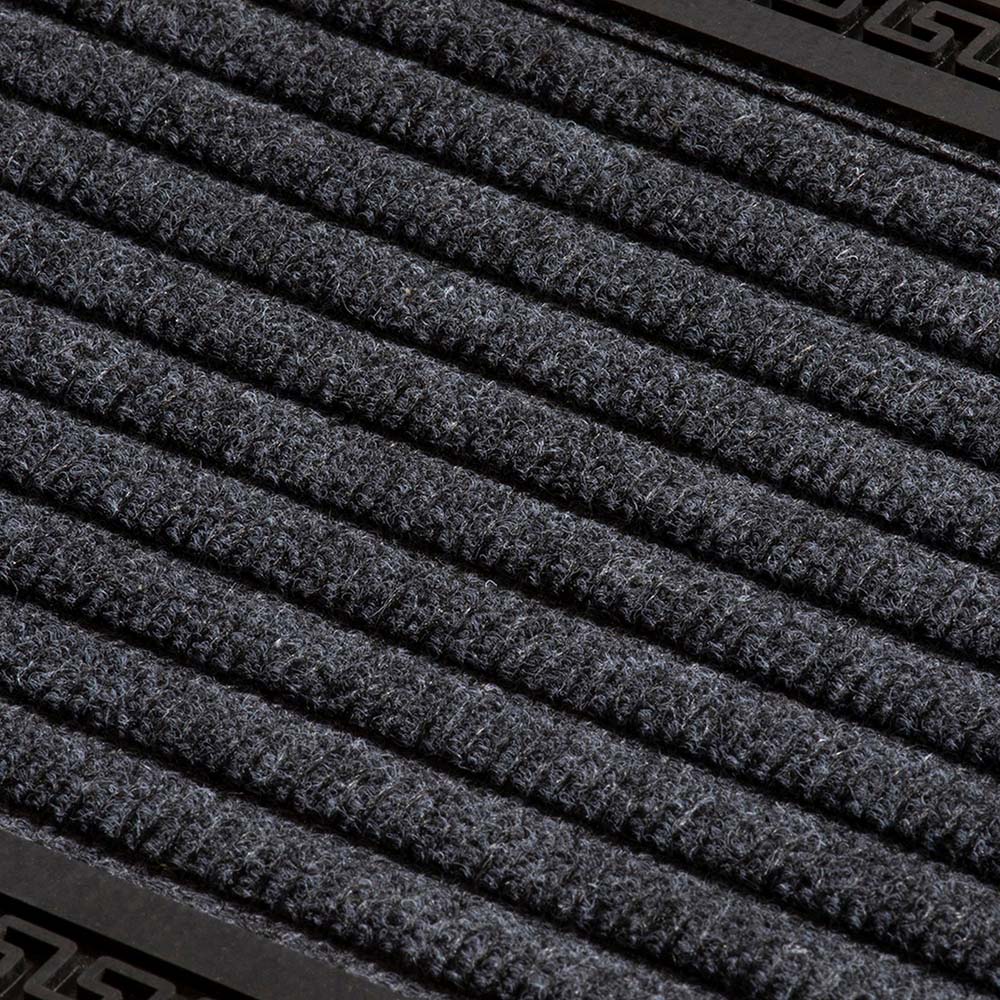 Millbrook Grey Embossed Stripe Doormat 25 x 60cm Image 4