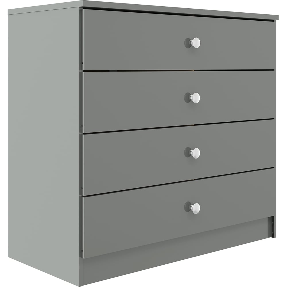 Seconique Denver 2 Door Wardrobe Grey Gloss Bedroom Furniture Set Image 4