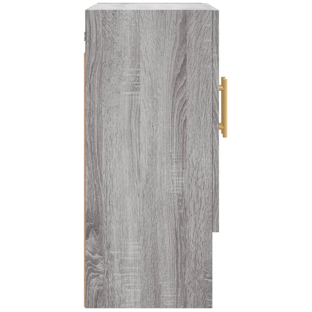 vidaXL 2 Door Single Shelf Grey Sonoma Wall Cabinet Image 7