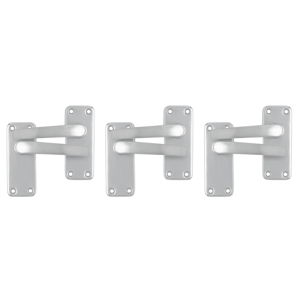 Wilko Functional Aluminium Lever Latch Door Handle Image 2
