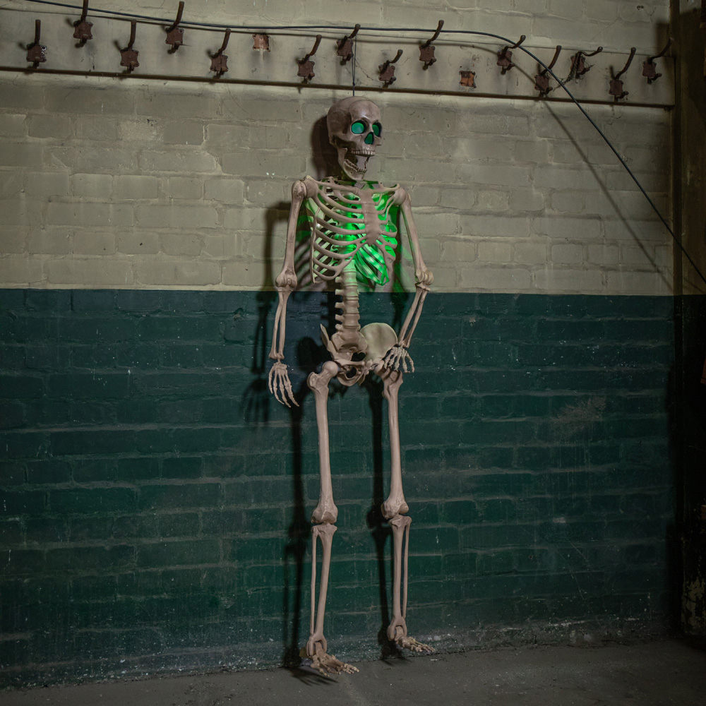 Samuel Alexander Green LED Battery Powered Skeleton Halloween Decoration 5ft Image 6