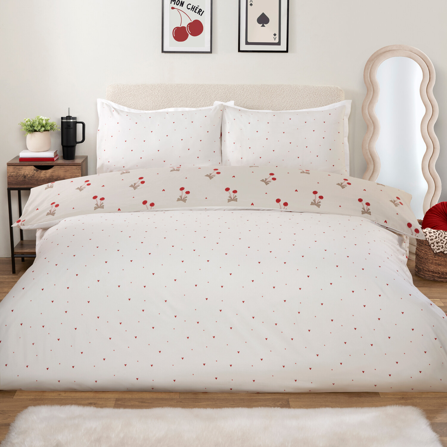 Cherries Bedding SetNaturalDouble Image 2