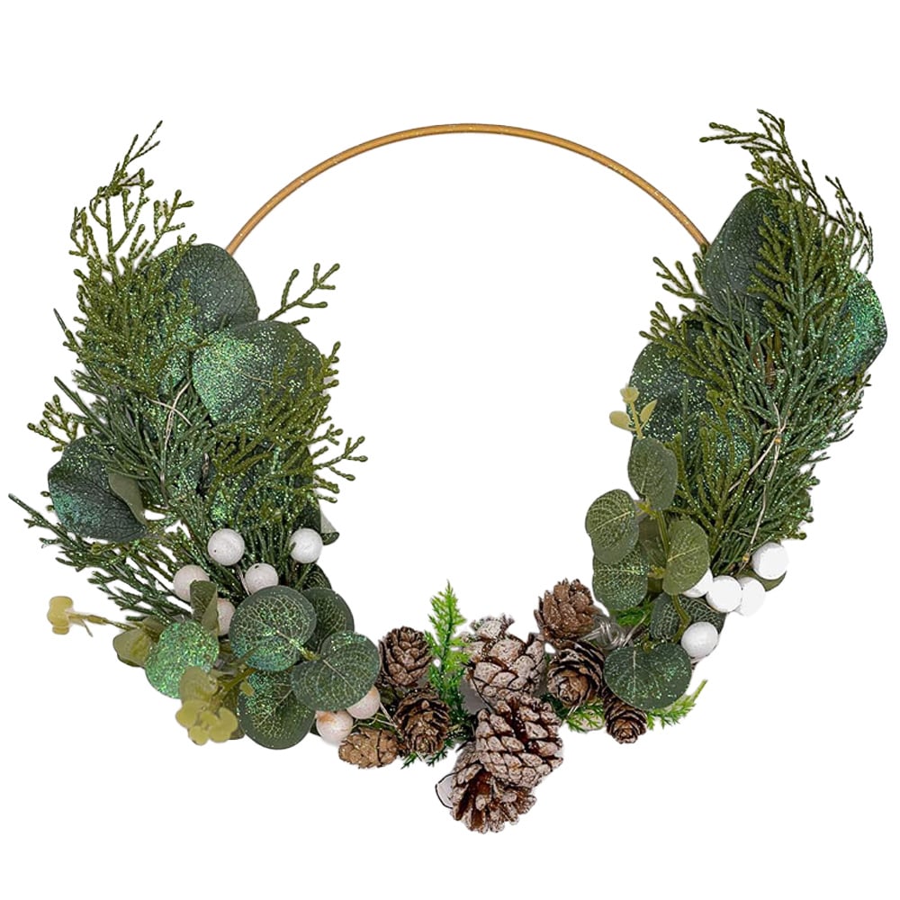 Marco Paul Christmas Wreath Silver 50cm Image 1