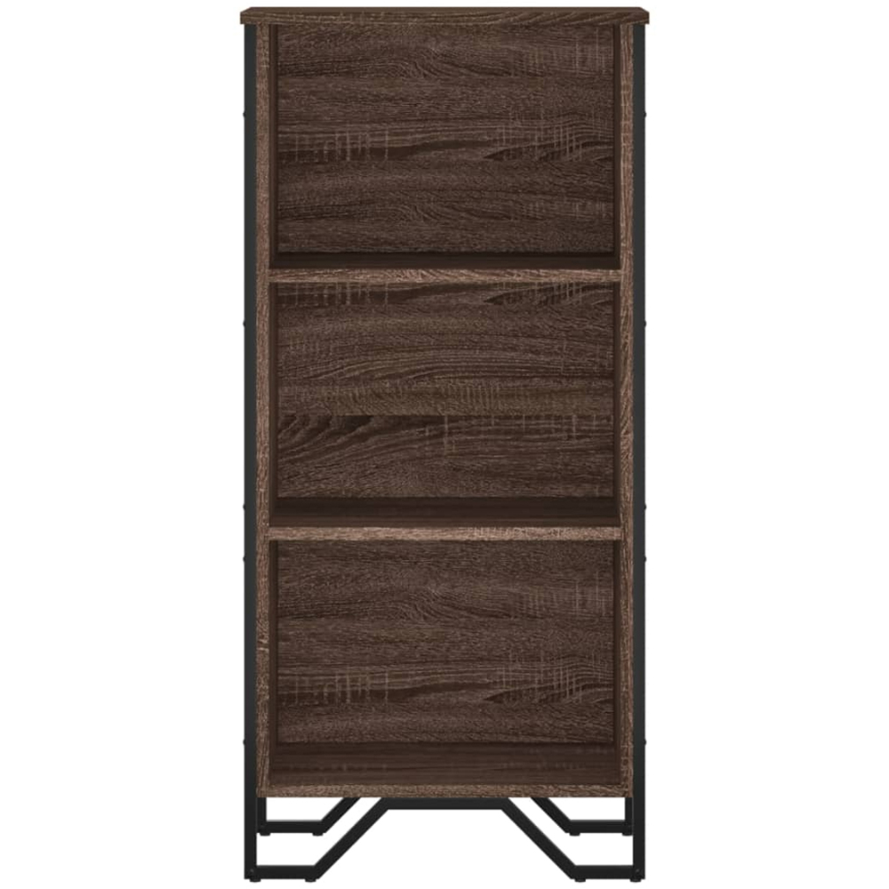 vidaXL 3 Shelf Brown Oak Bookcase Image 3
