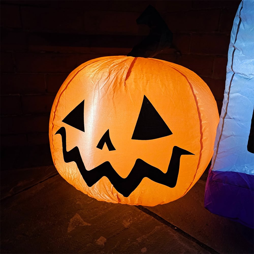 Samuel Alexander Inflatable Wide LED Gravestones and Ghost Halloween Decorations 2.2m Image 6