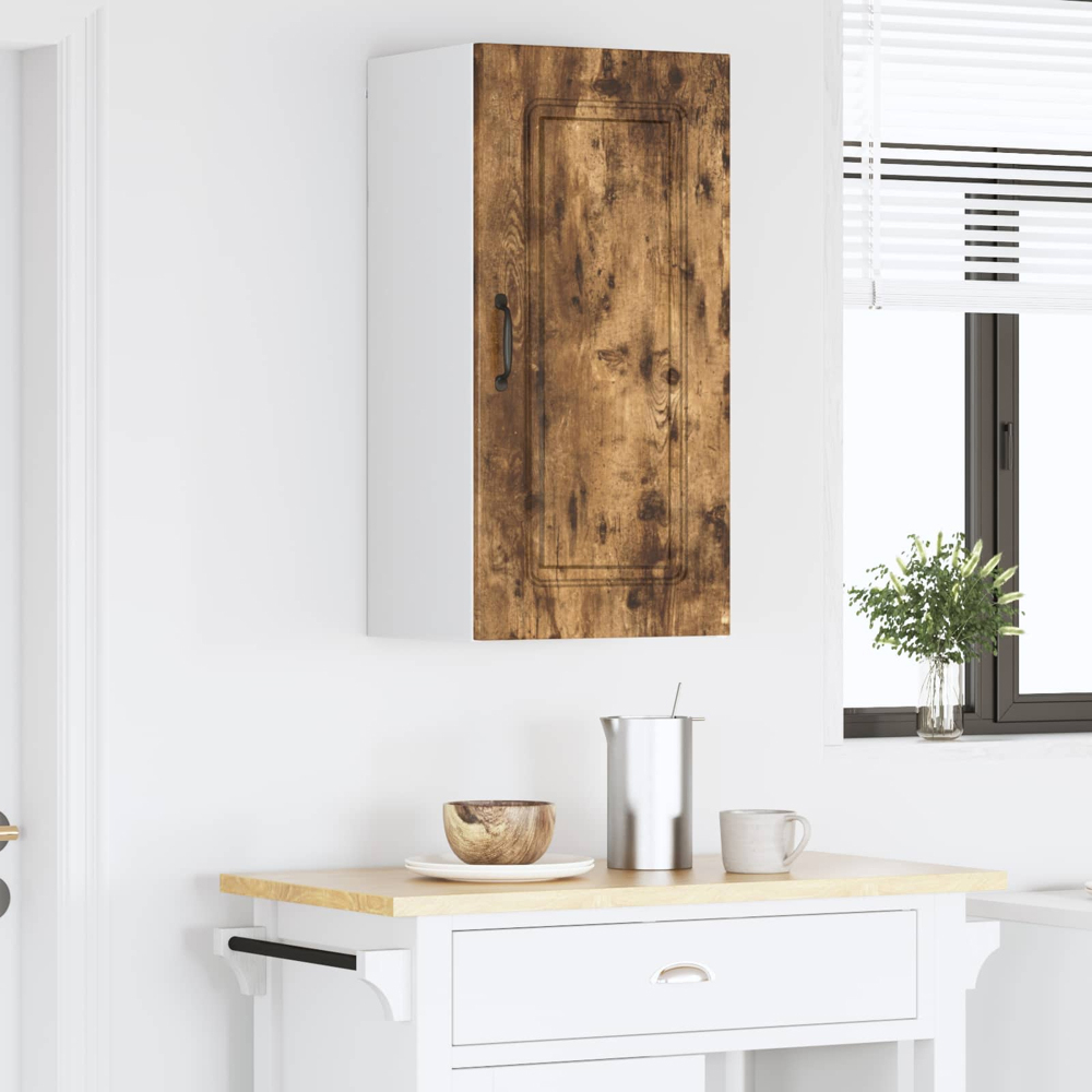 vidaXL Kalmar Single Door Smoked Oak Wall Kitchen Cabinet Image 9