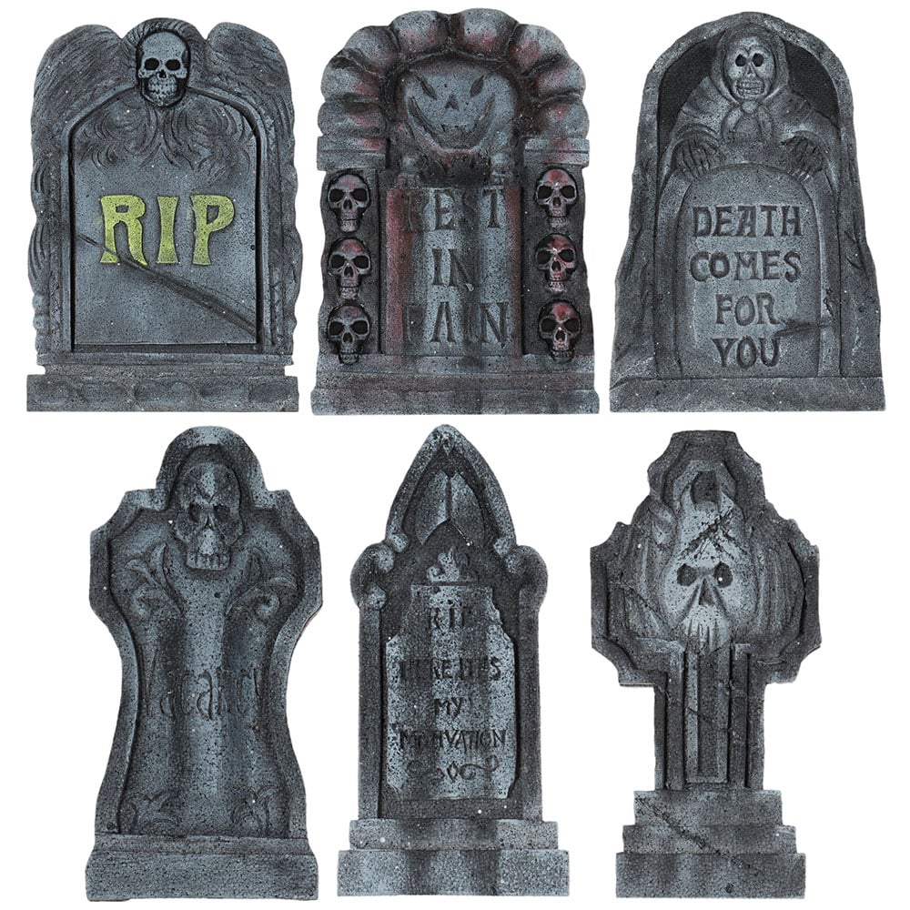 Set of 6 Tombstones - Grey Image 1