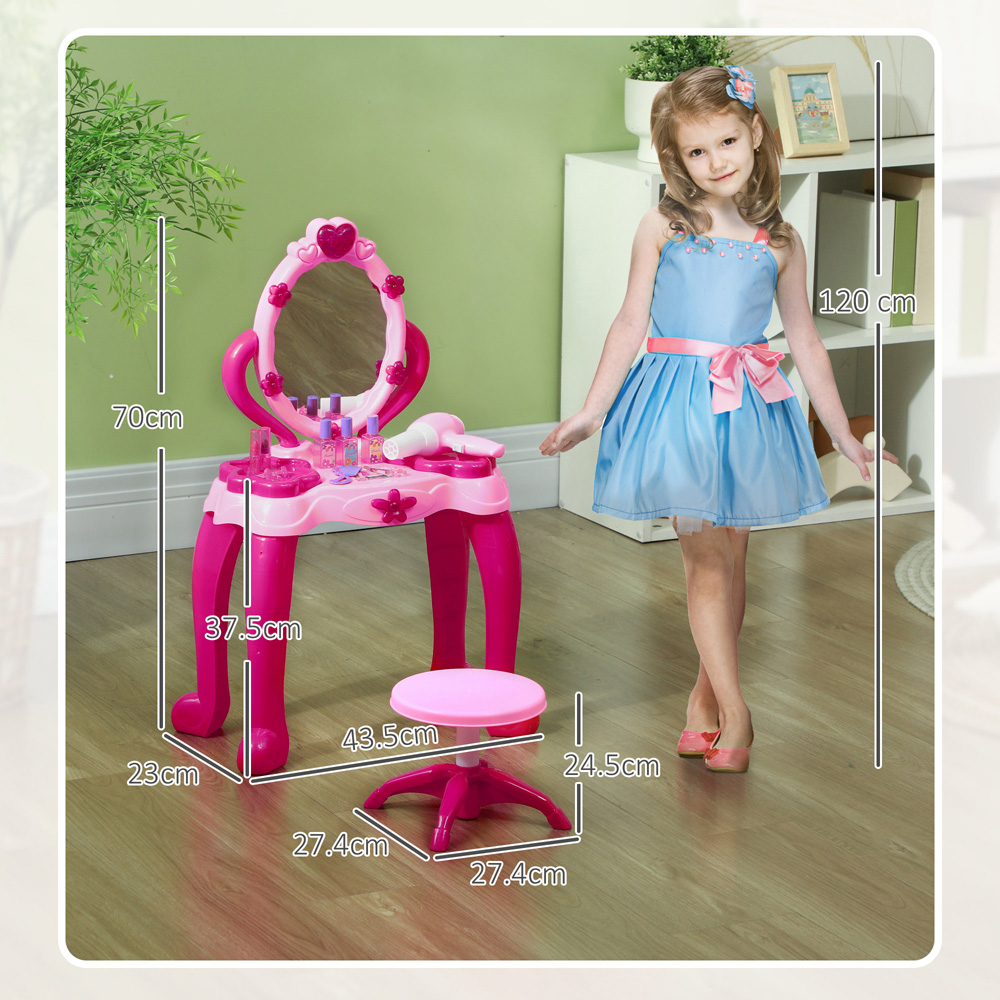 Tommy Toys Kids Electric Dressing Table with Stool 15 Pieces Image 8