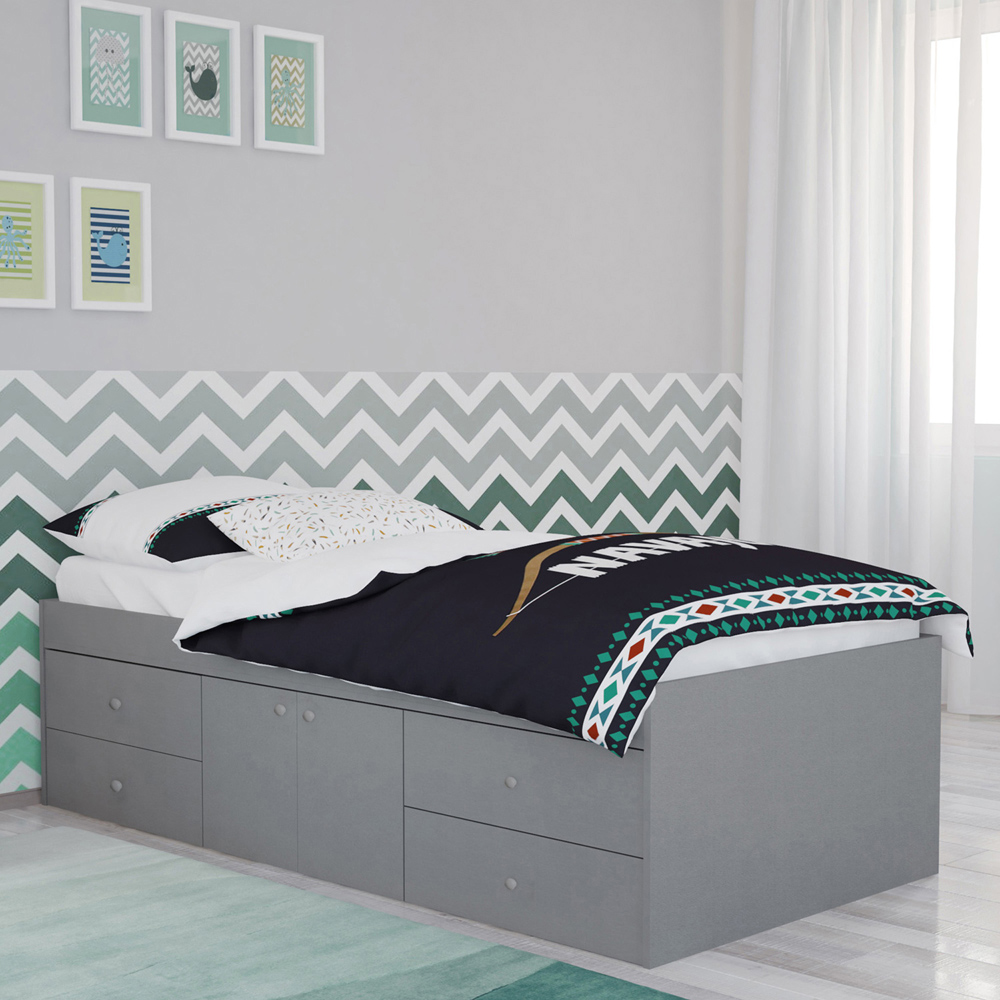 Kudl Single Grey Captains Cabin Bed Image 4