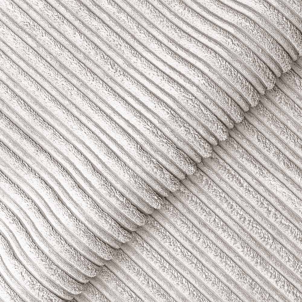 Luxor 4 Seater Silver Jumbo Cord Scatter Back Sofa Suite Image 3