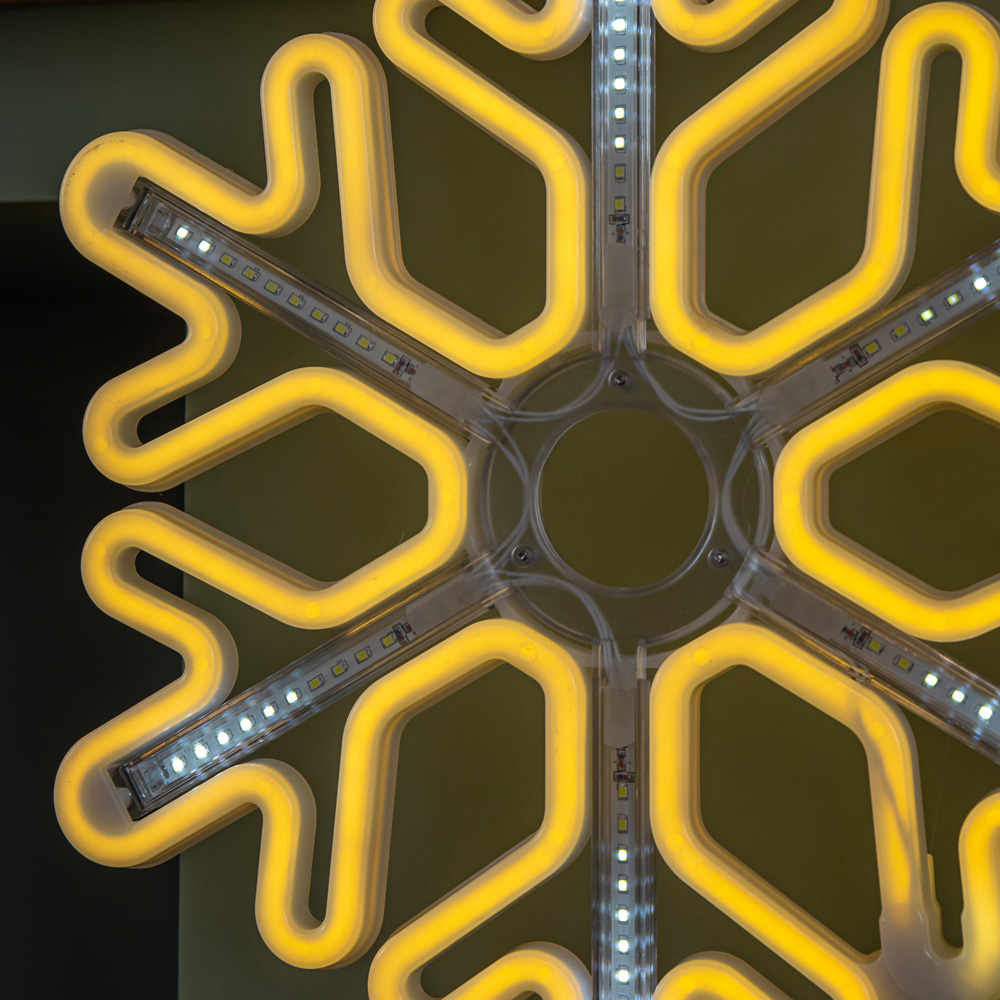 Samuel Alexander Warm and Cool White LED Neon Flex Christmas Snowflake 40cm Image 5