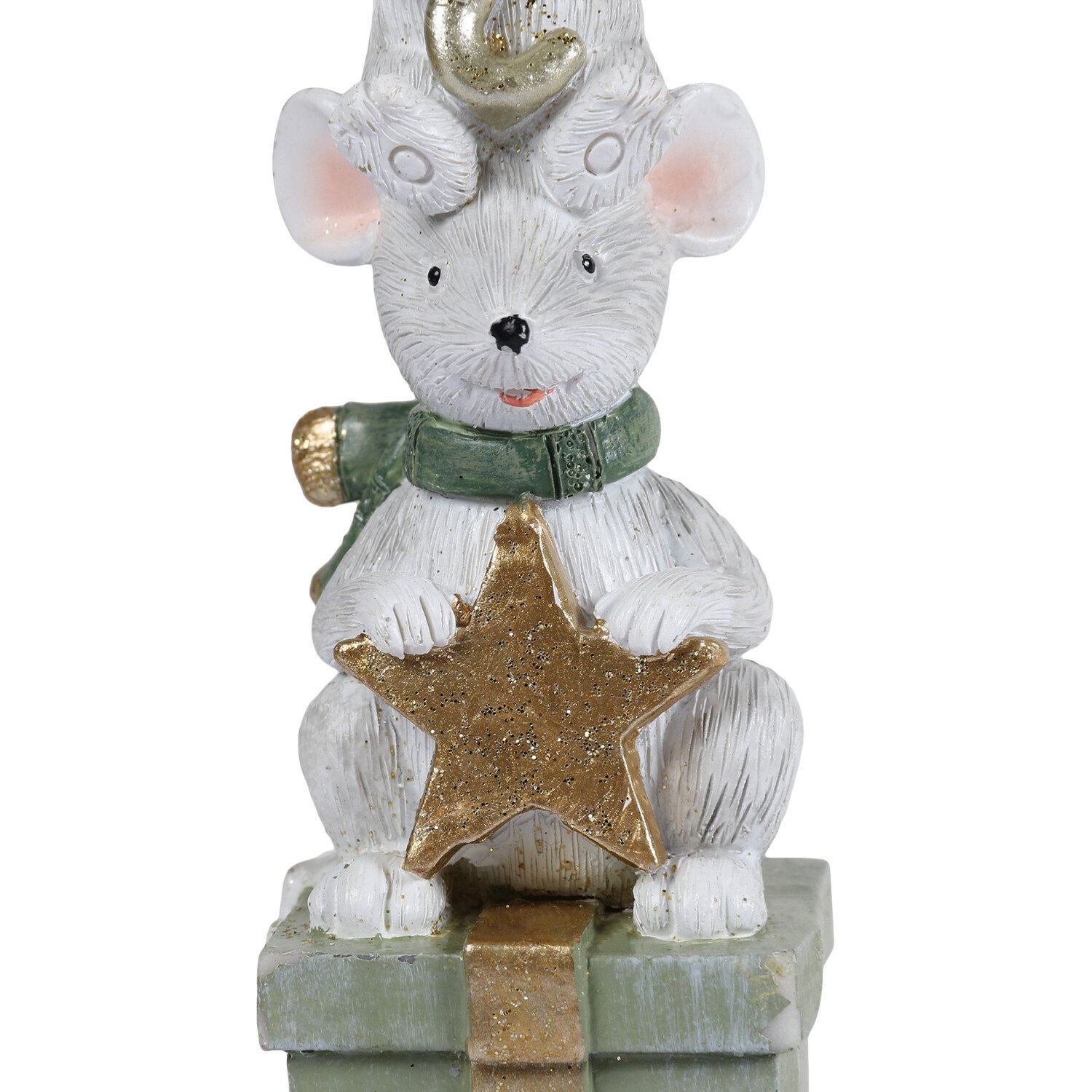 Mice On Present Christmas Ornament - Green Image 4