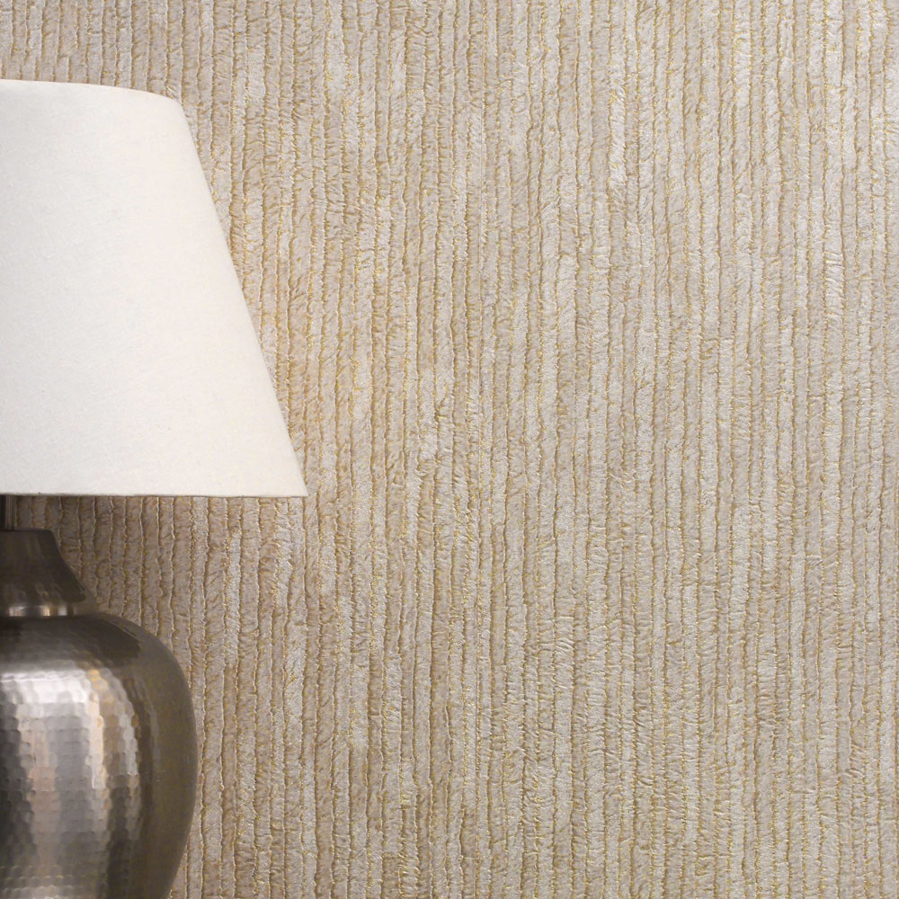 Fine Decor Bergamo Leather Texture Light Gold and Beige Wallpaper Image 2