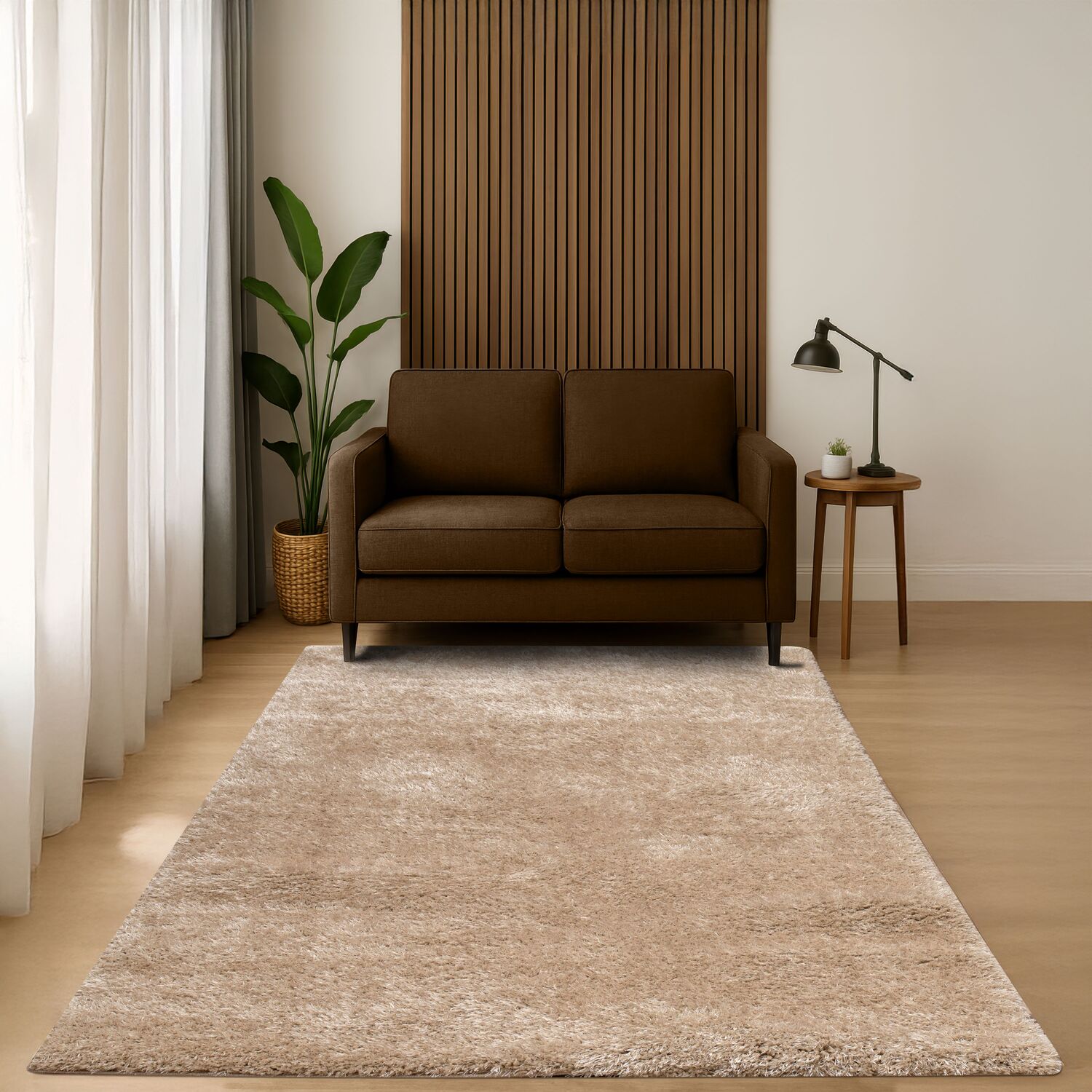 Soft Sumptuous Rug Taupe 200cm Image 2