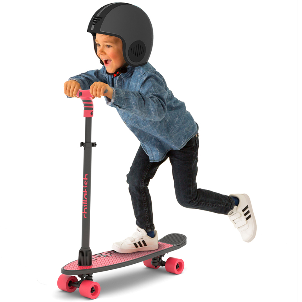 Chillafish SkatieSkootie 2 in 1 Coral 4 Wheel Skateboard Image 2