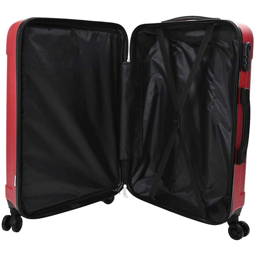 vidaXL Set of 3 Red ABS Suitcases with Wheels Image 4