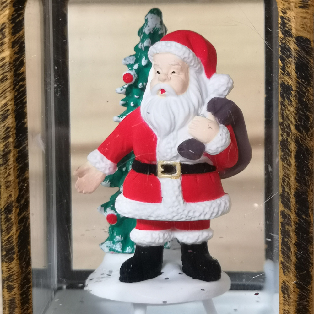 Samuel Alexander Santa Christmas Glitter Water Spinner Lantern 21cm Image 3