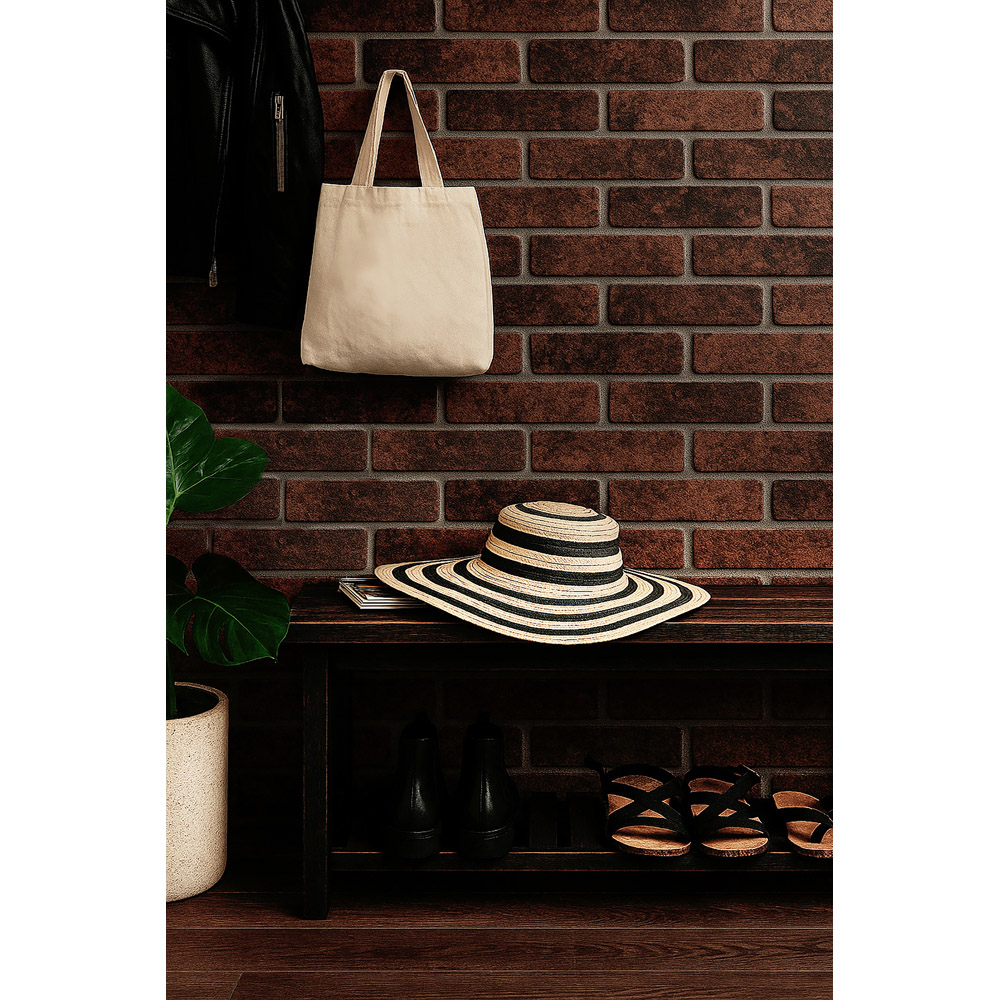 Top Ceramics Red and Black Brick Effect Porcelain Wall Tile 250 x 60mm Image 4