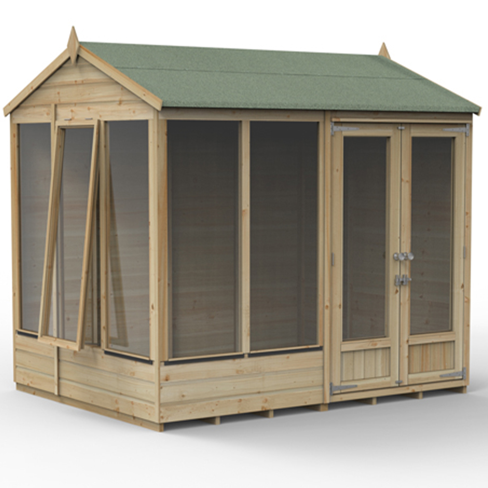 Forest Garden Beckwood 8 x 6ft Single Opening Reverse Apex Summerhouse Image 5
