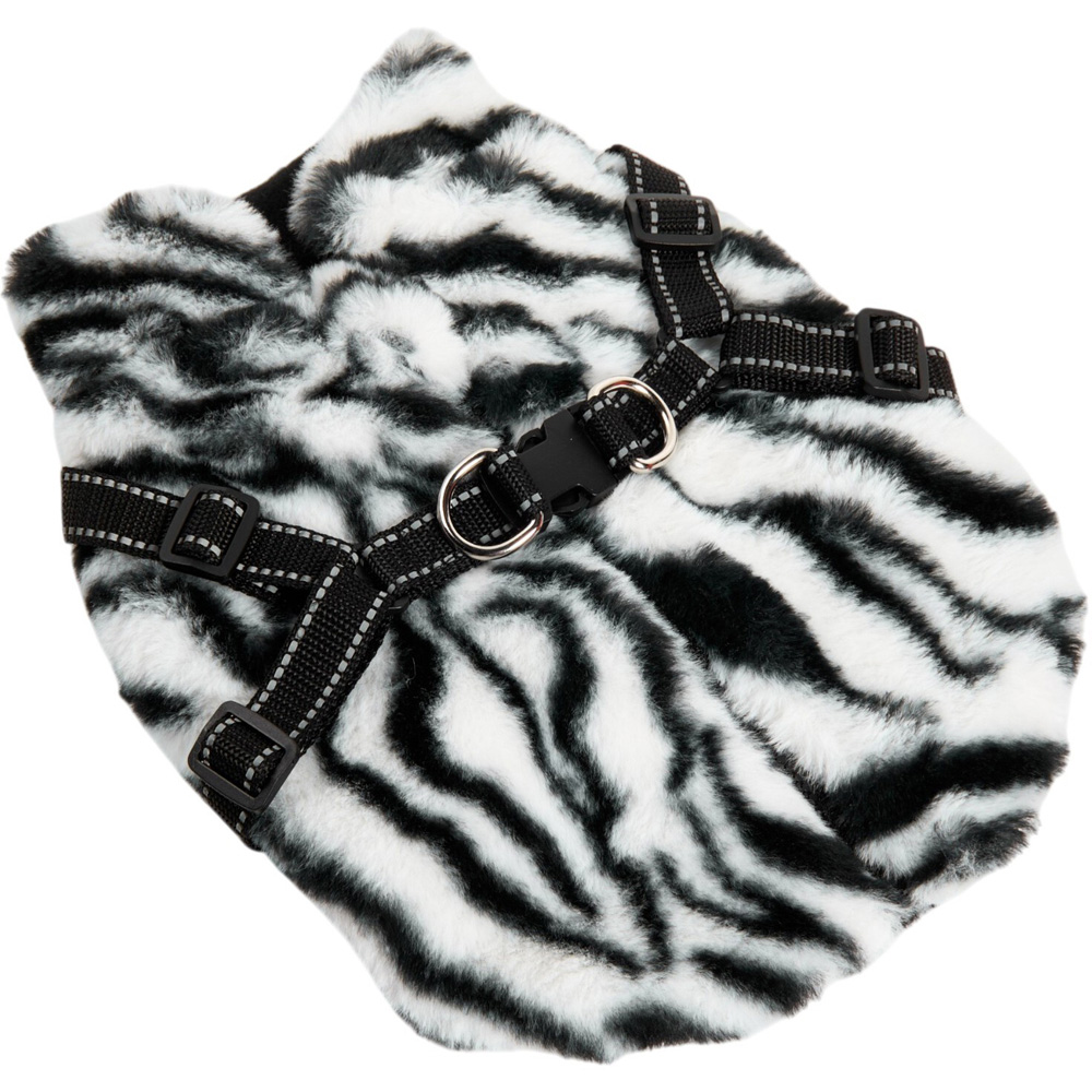 Fluffy Harness Dog Coat XS Image 17
